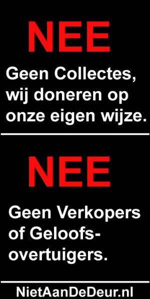 Originele Officiële Goedkoopste Geen Verkoop Stickers Niet Aan De Deurniet Aan De Deur Op